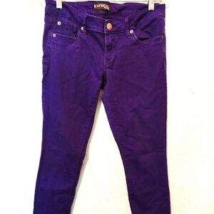 Express jeans deep purple size 6